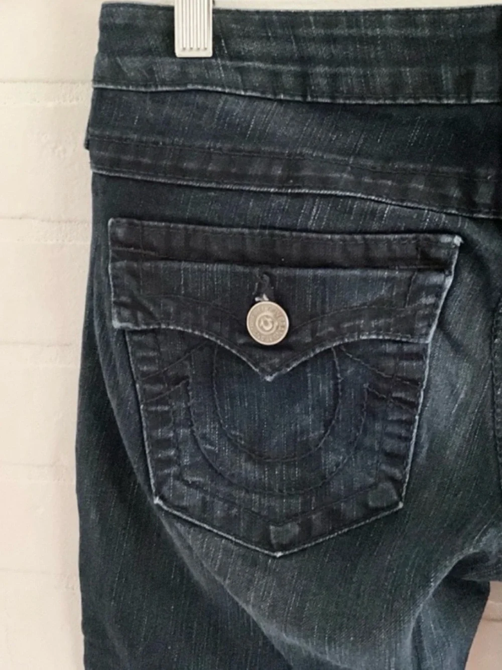 True Religion Y2K Becky Flare Jeans Low Rise Stretch USA Sz 28 - Picture 9 of 12